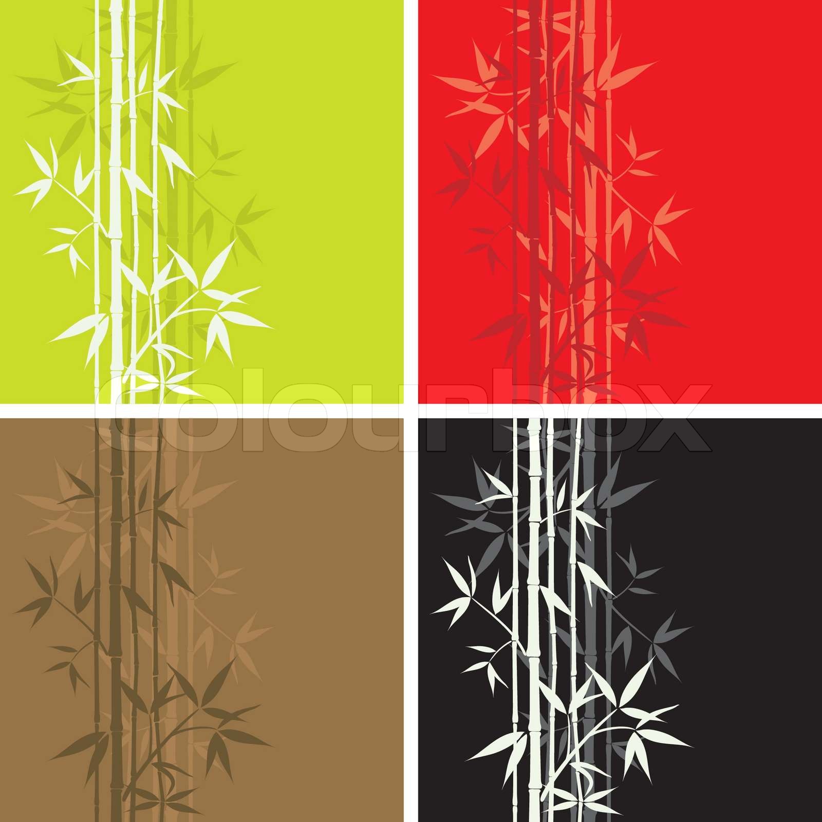 Bamboo pattern, seamless, vector illustration | Stock vector | Colourbox