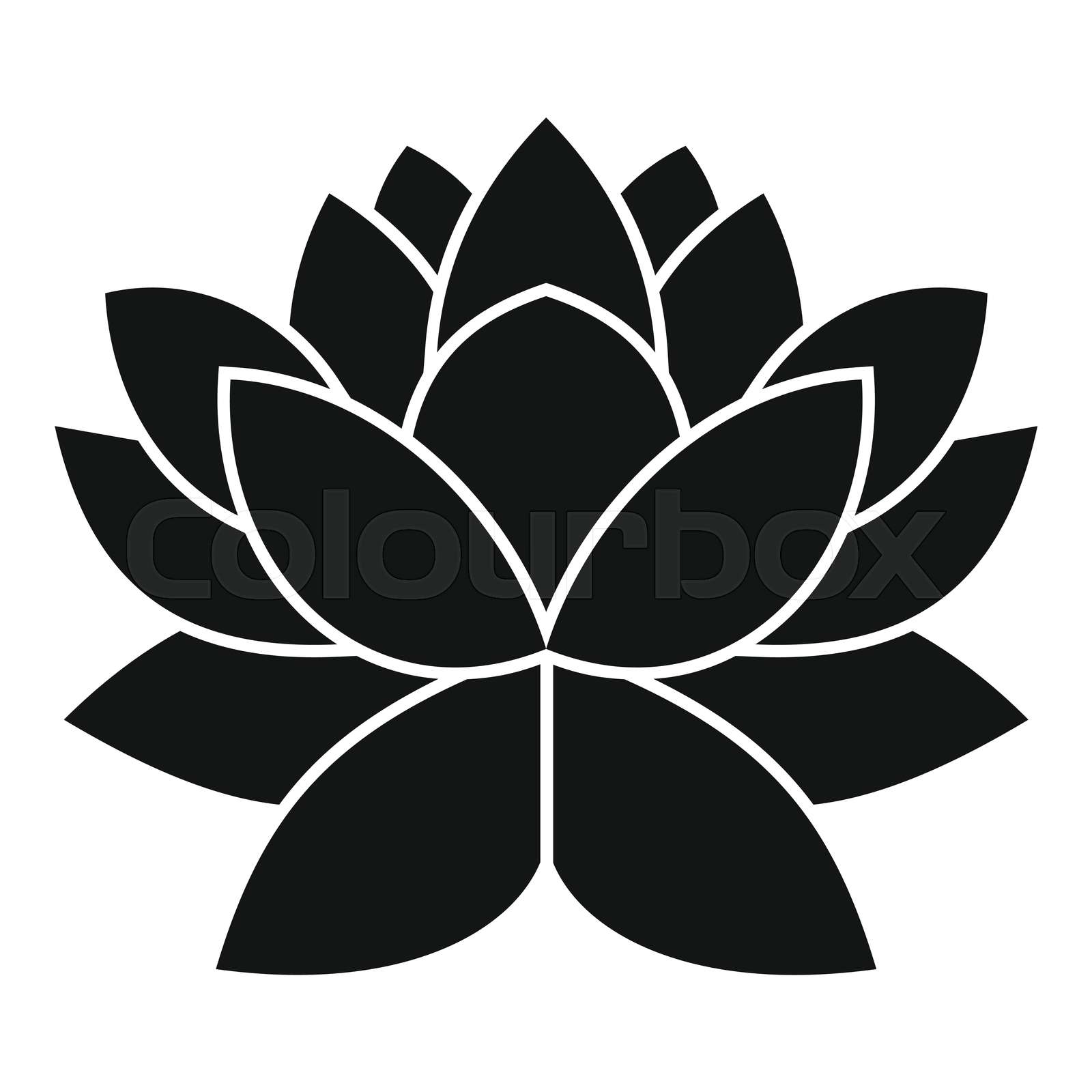 Lotus Flower Icon Simple Style Stock Vector Colourbox Lotus Flower Icon Simple Style Stock Vector Colourbox