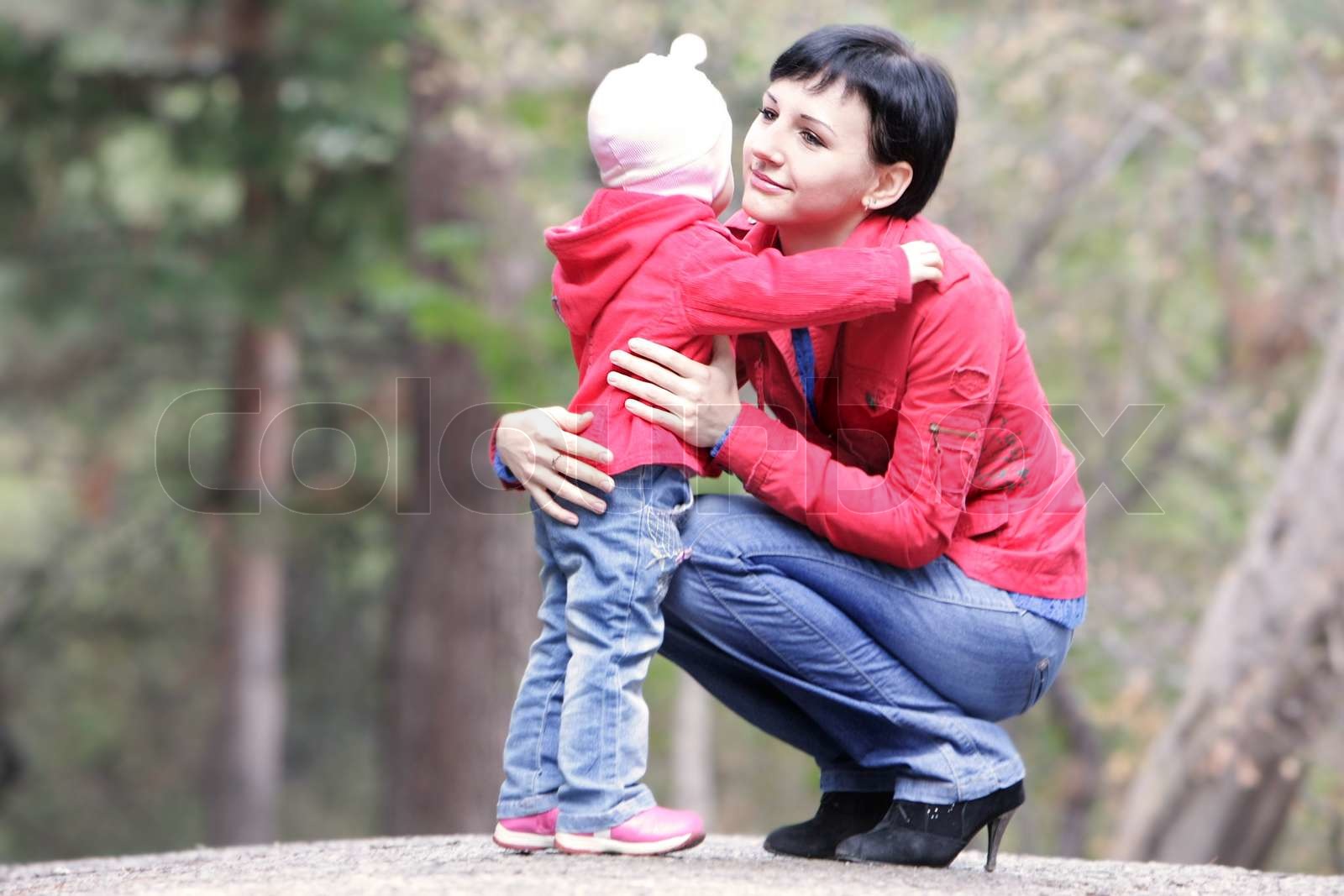 loving mother and child outdoors | Stock image | Colourbox