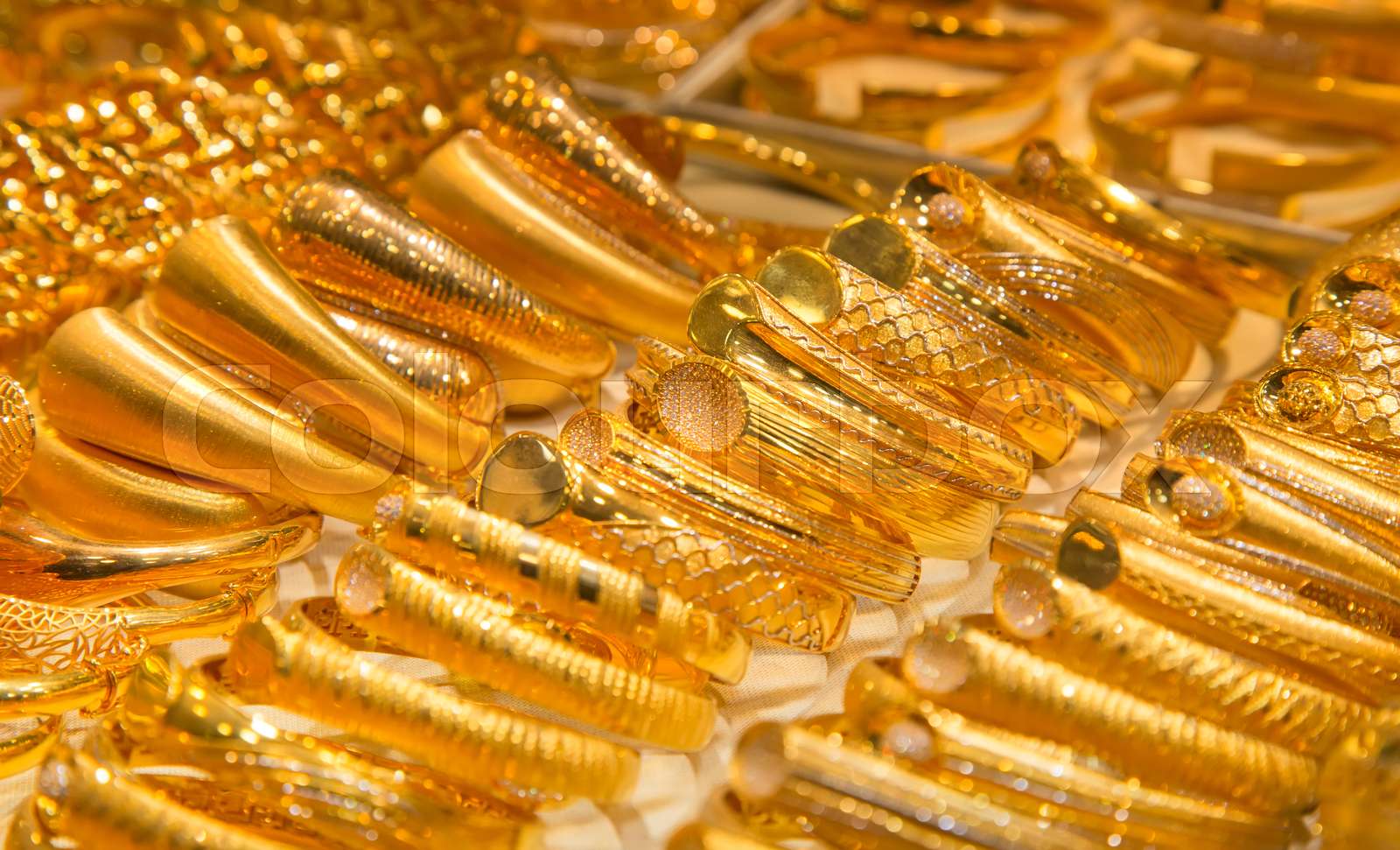 Golden Market In Dubai Stock Image Colourbox