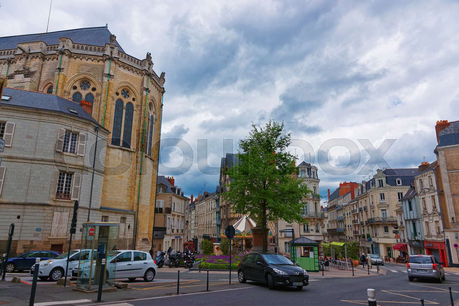 Place Sainte Croix in Angers in Loire Valley in France Stock image