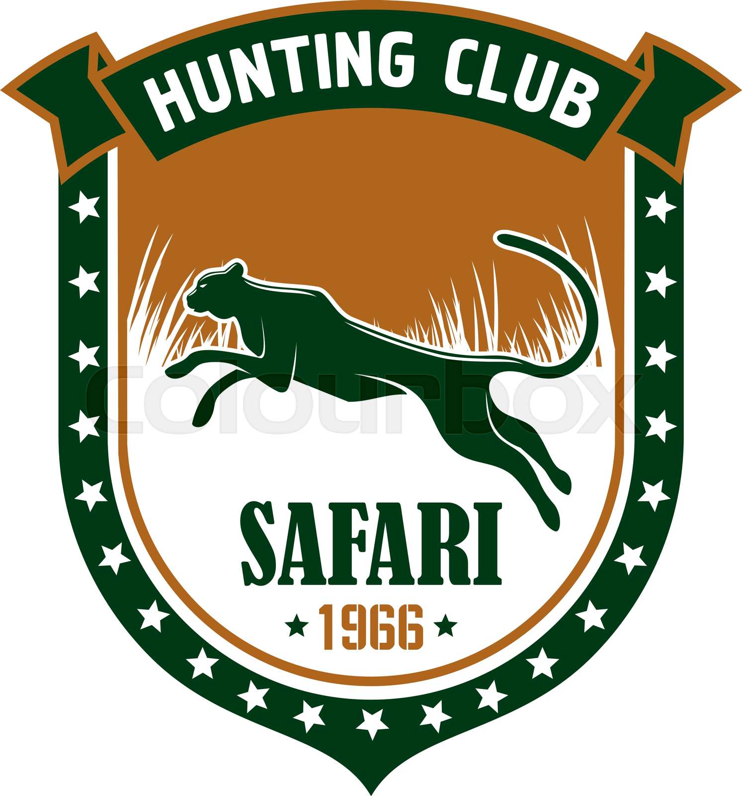 Hunting safari club vector sign Stock vector Colourbox
