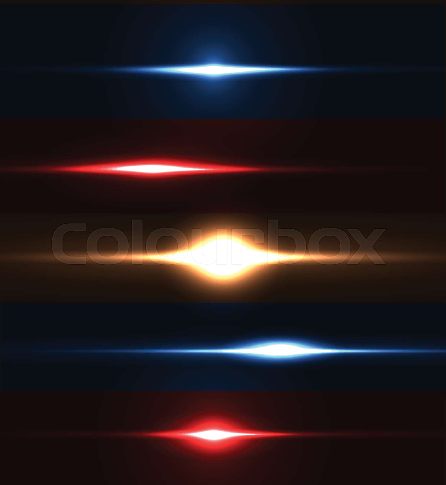Realistic light glare sparkle, highlight set. Collection of beautiful bright lens flares