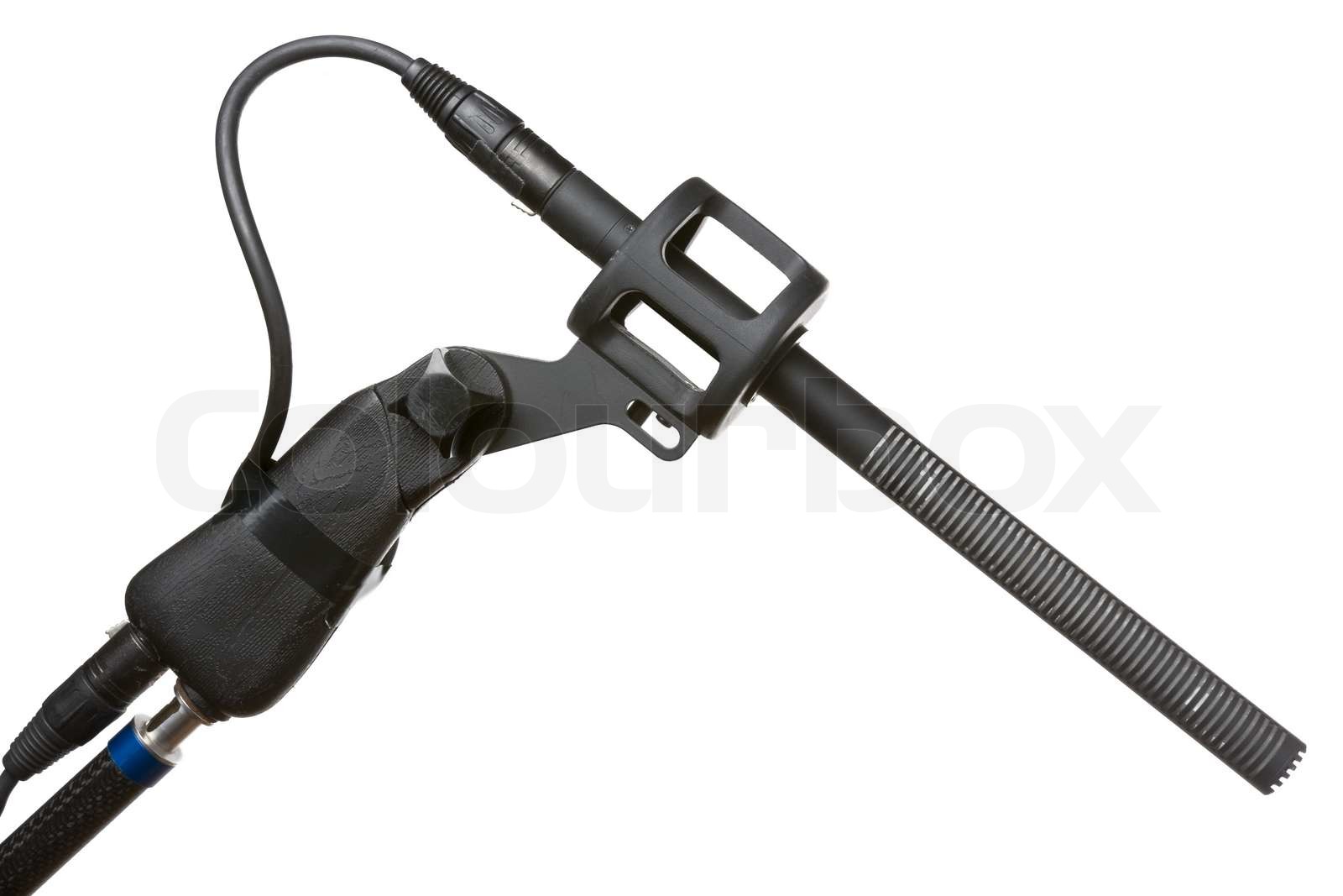 Microphone used in TV and film production Stock image Colourbox