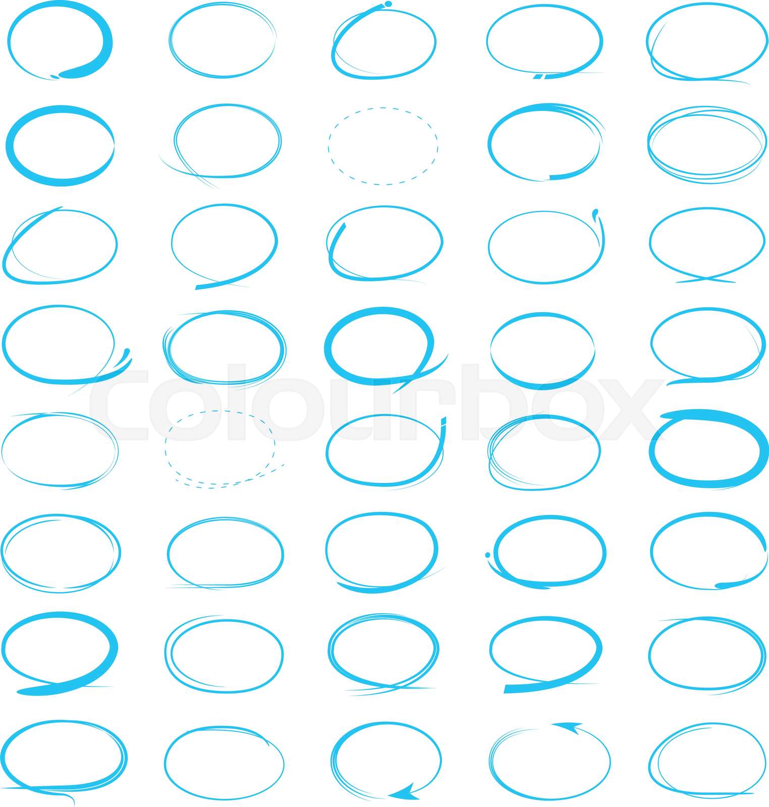 hand drawn circle marker, highlighter Stock vector Colourbox