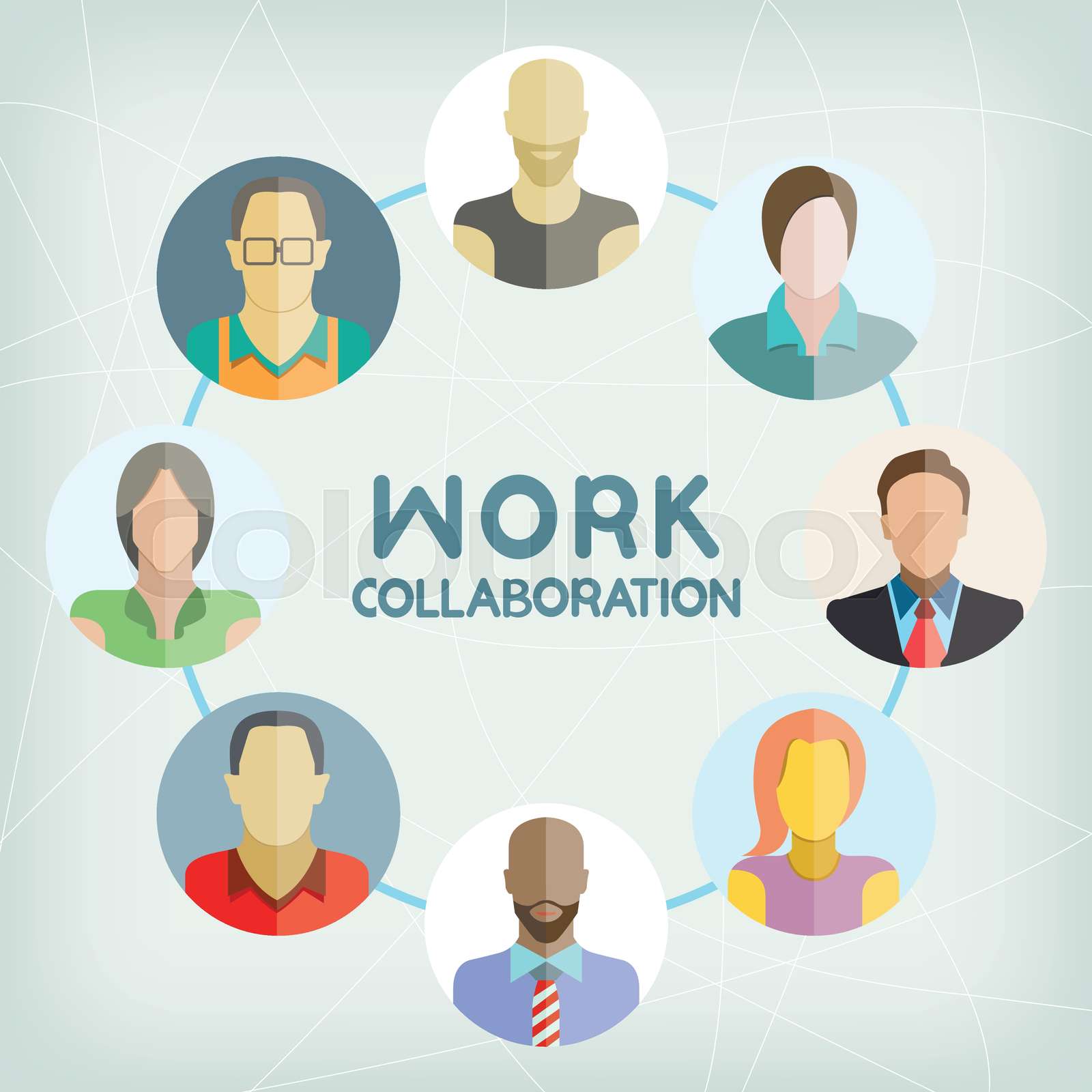 people network diagram | Stock vector | Colourbox