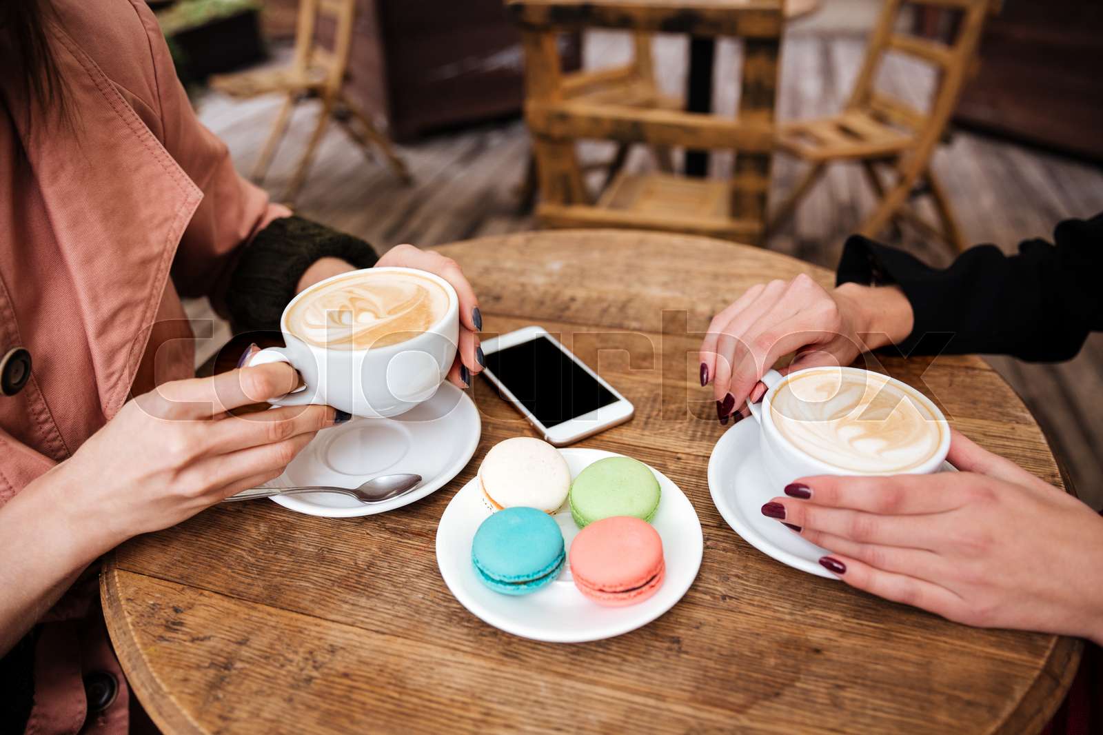 Side view of table in cafe | Stock image | Colourbox