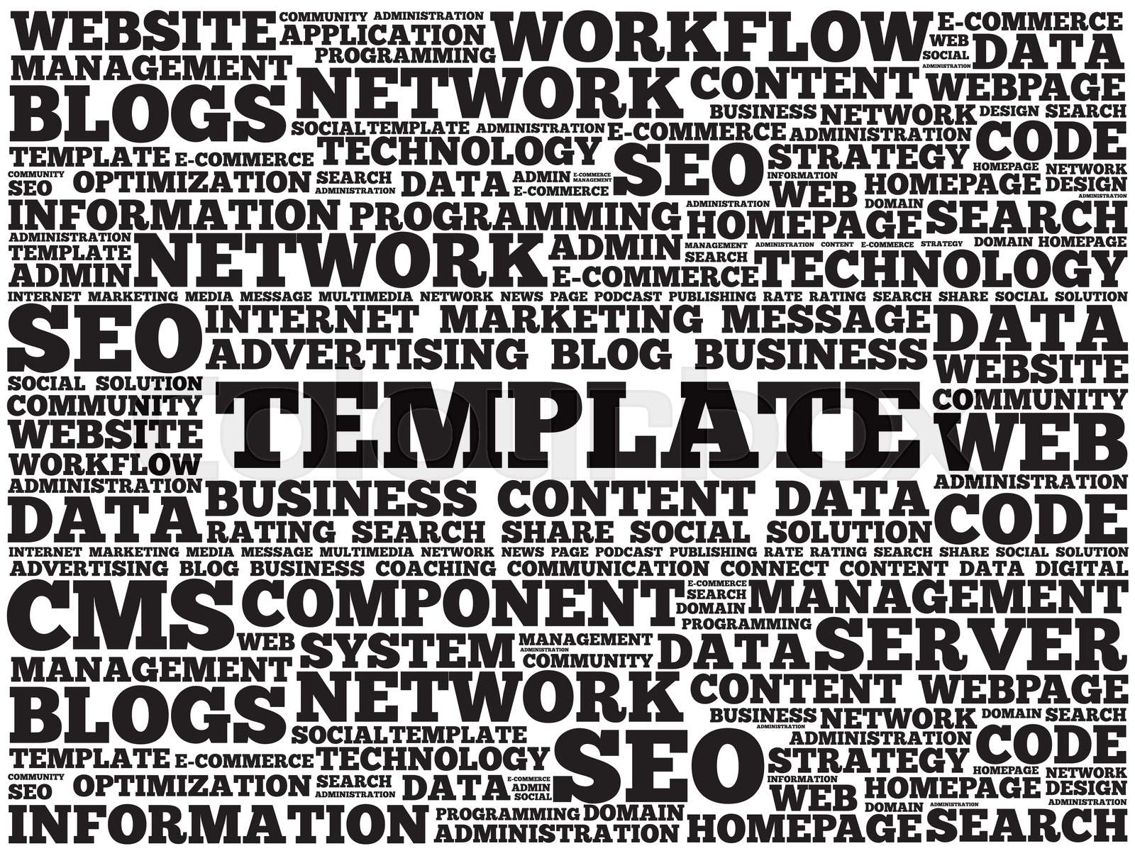TEMPLATE word cloud | Stock vector | Colourbox