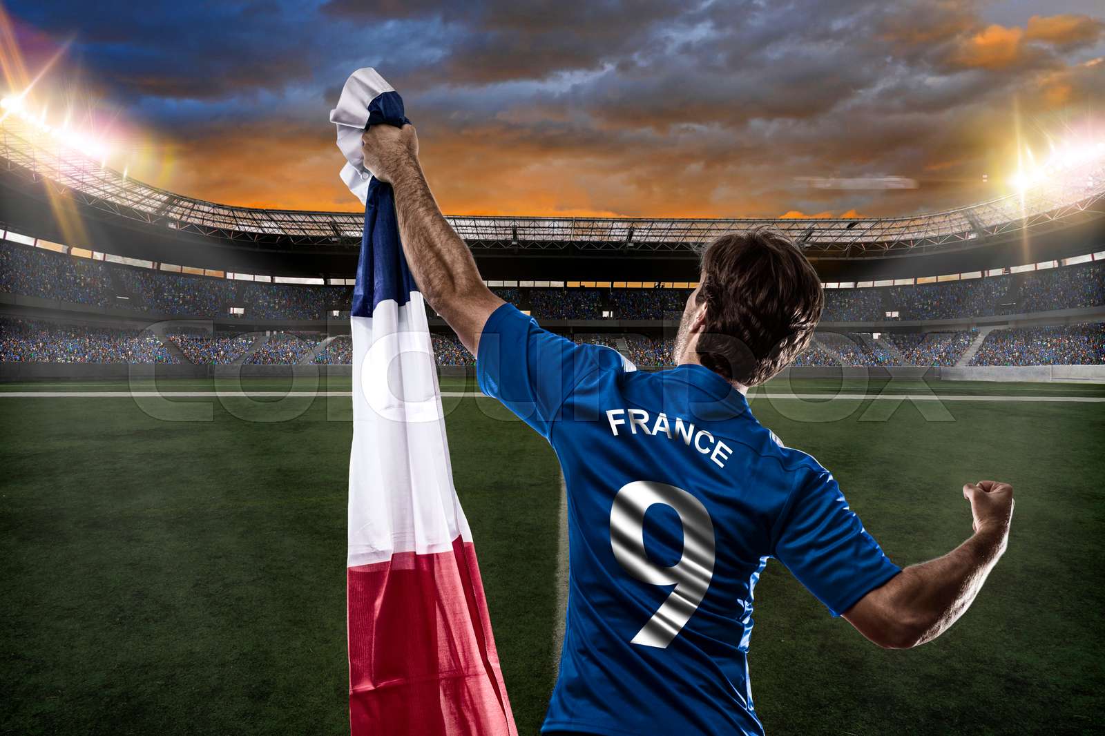 French soccer player Stock image Colourbox