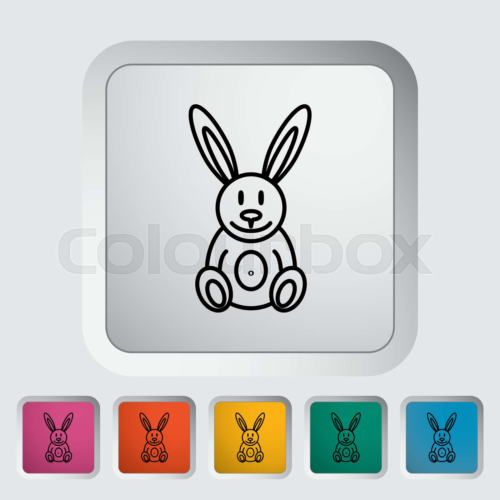 Rabbit toy | Stock vector | Colourbox