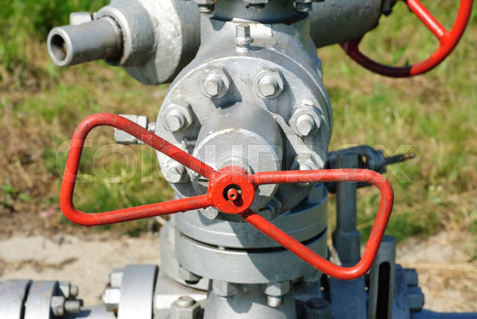 wellhead in the oil and gas industry. Stock image Colourbox