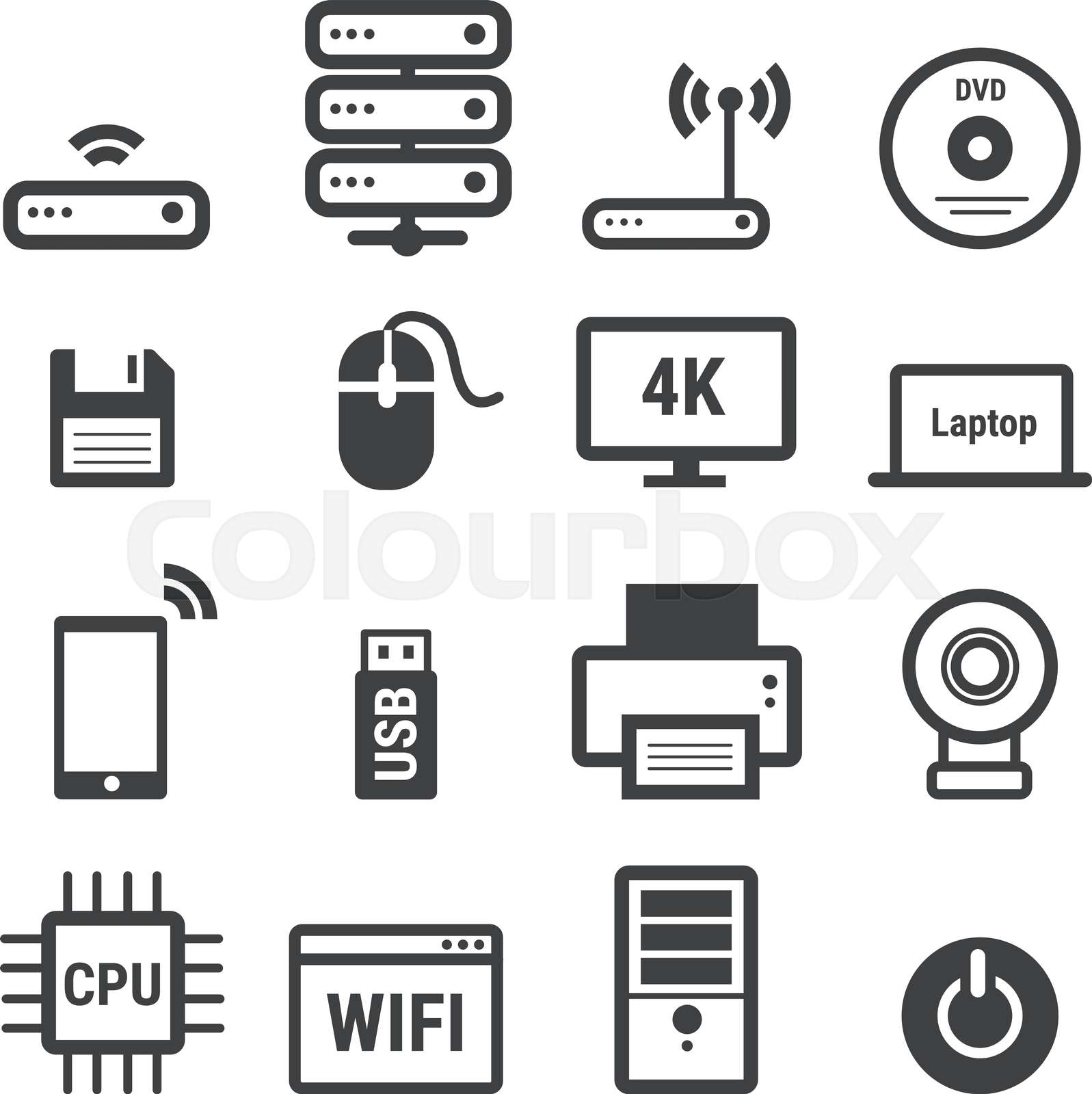 Computer icons | Stock vector | Colourbox