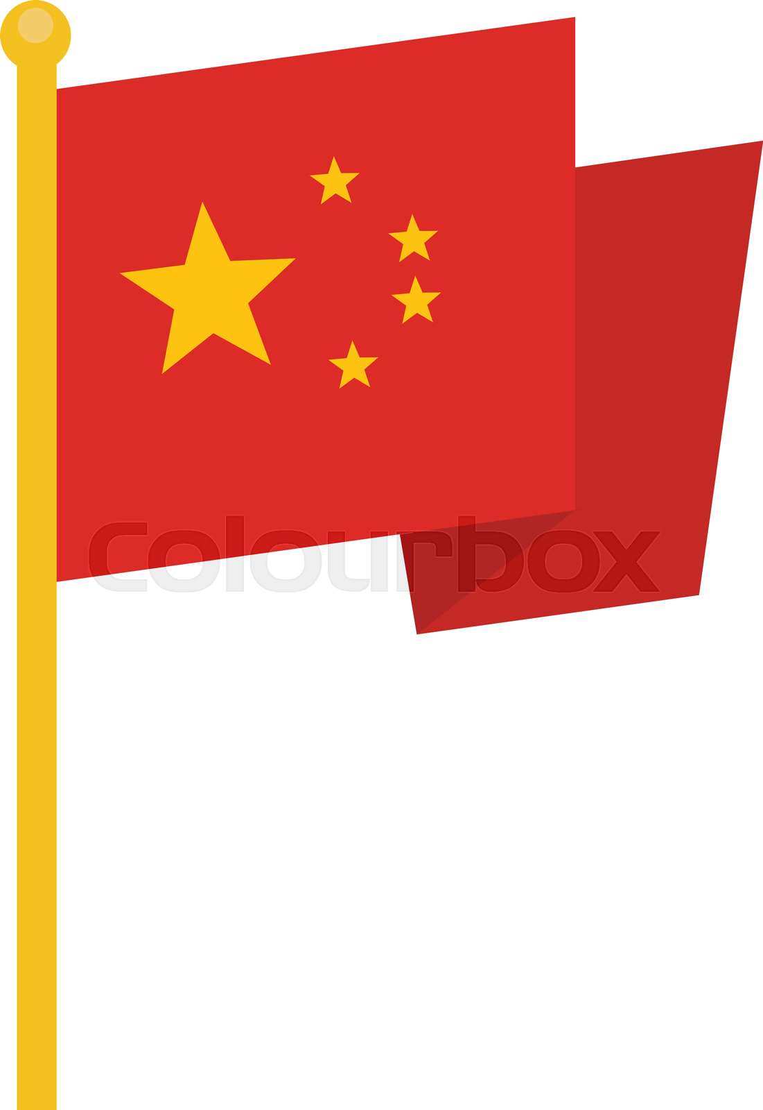 China flag icon, flat icon eps10 | Stock vector | Colourbox