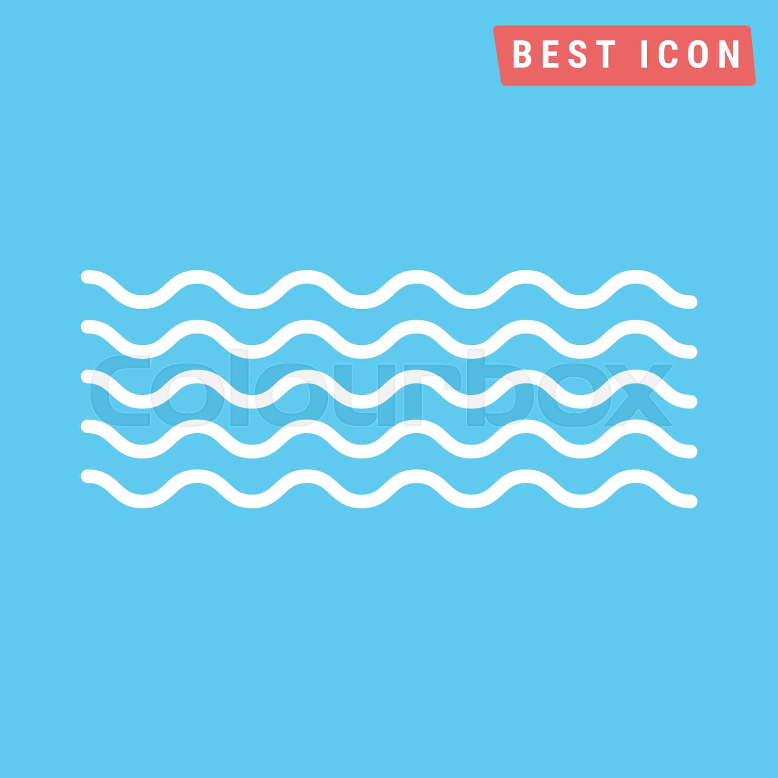 Wave icon | Stock vector | Colourbox