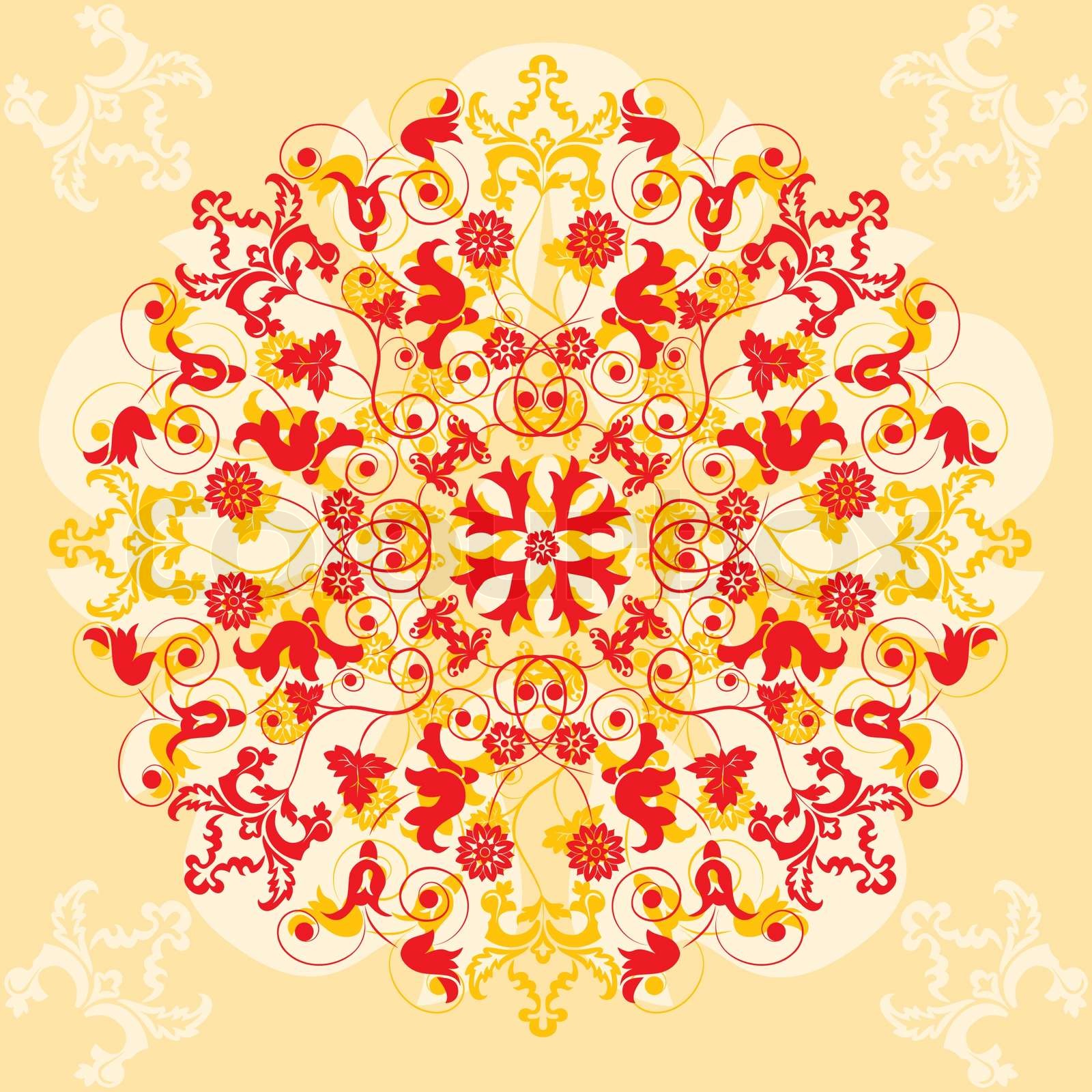 Background flower, elements for design, vector illustration Stock vector Colourbox