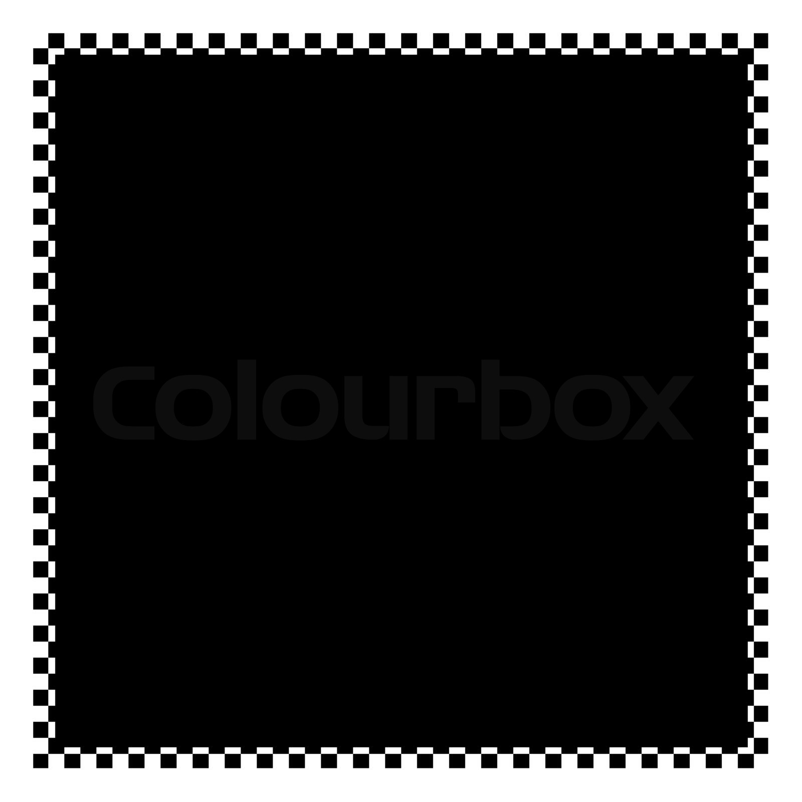 En sort og hvid ternede flag grænsen til copyspace | Stock foto | Colourbox