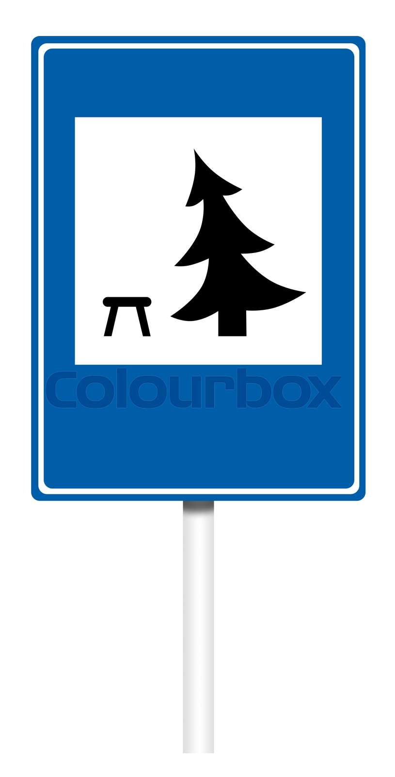 informative-traffic-sign-picnic-site-stock-image-colourbox