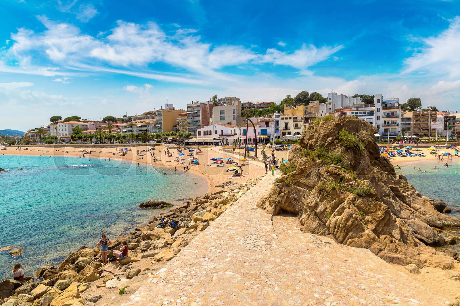 Beach In Blanes In Costa Brava Stock Image Colourbox Beach In Blanes In Costa Brava Stock Image Colourbox