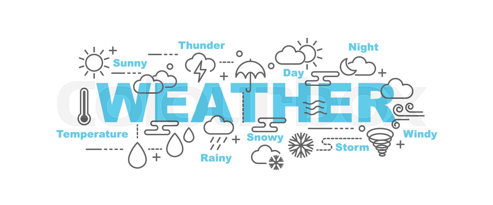 Weather Vector Banner Stock Vector Colourbox