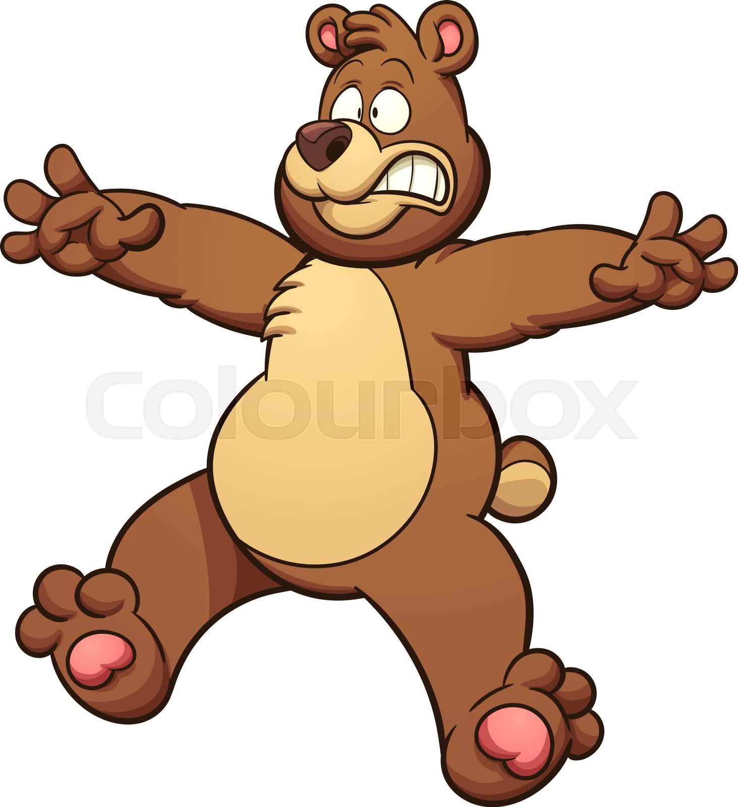 Scared bear Stock vector Colourbox