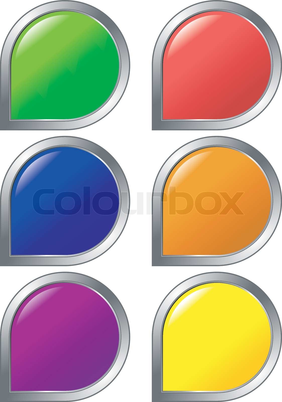 set of colored buttons | Stock vector | Colourbox
