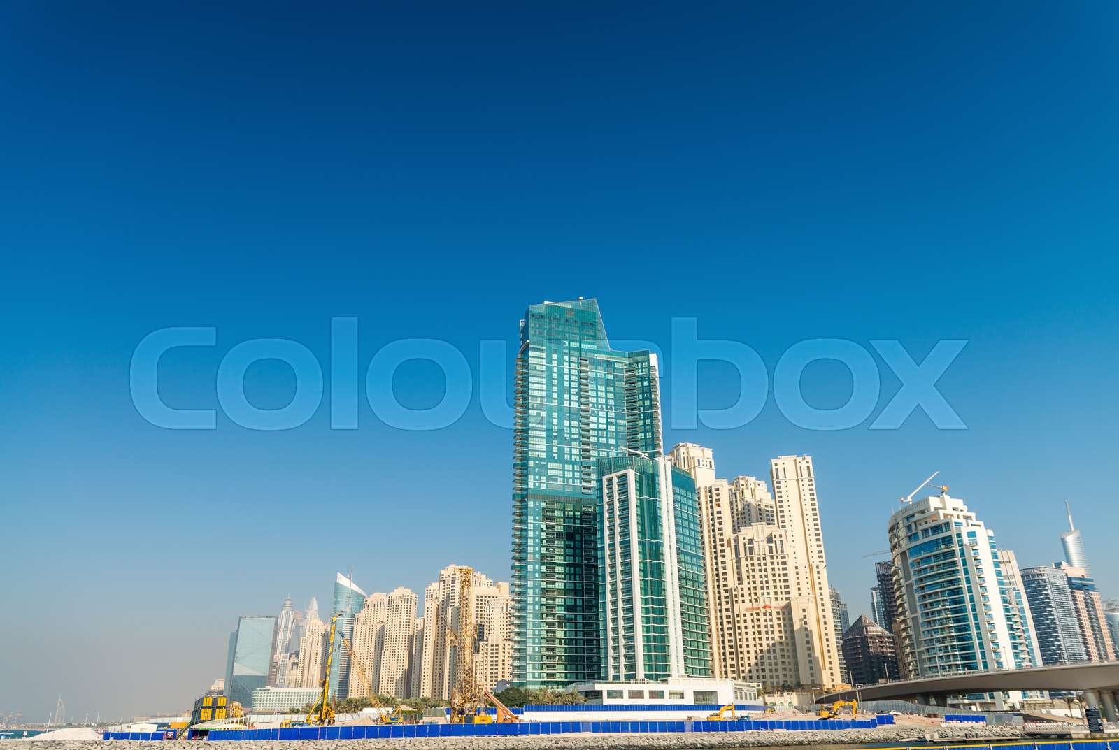 Dubai Marina Buildings Stock Image Colourbox