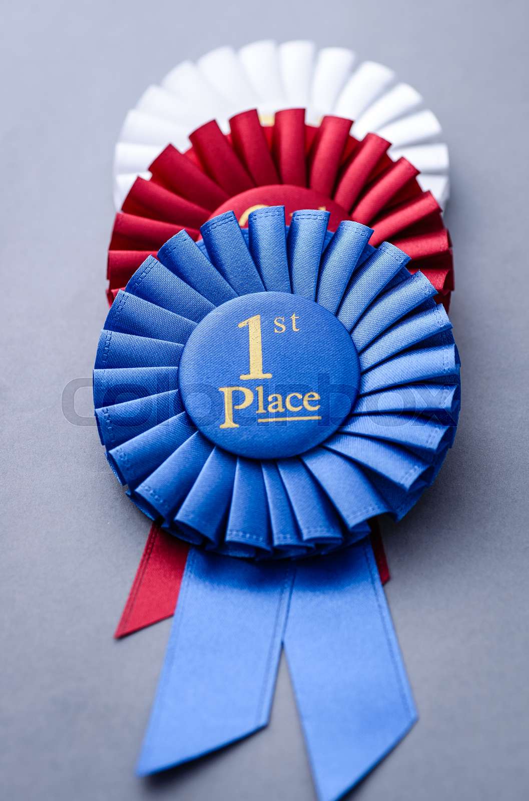 First, second and third placed winners rosettes | Stock image | Colourbox