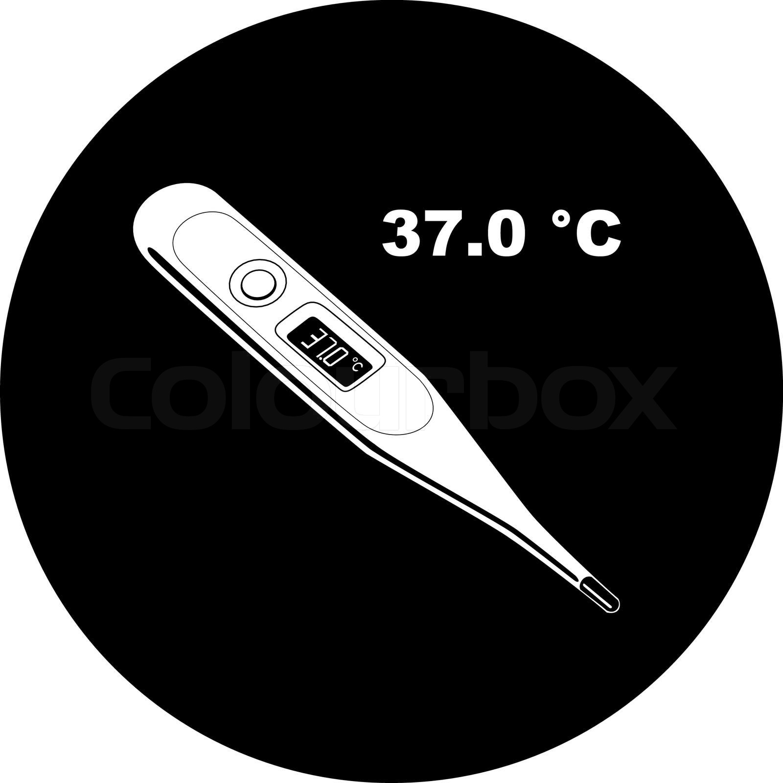 Vector Thermometer Symbol StockVektor Colourbox