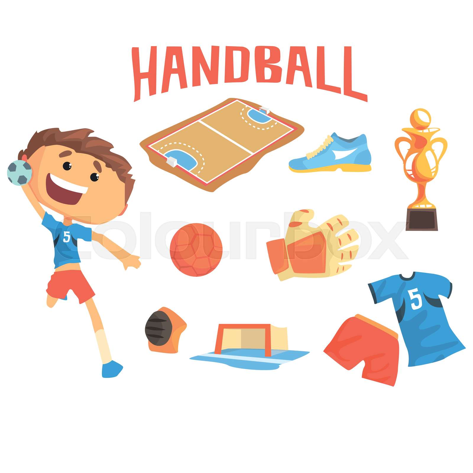 Boy Handball Player, Kids Future Dream Professional Sportive Career
