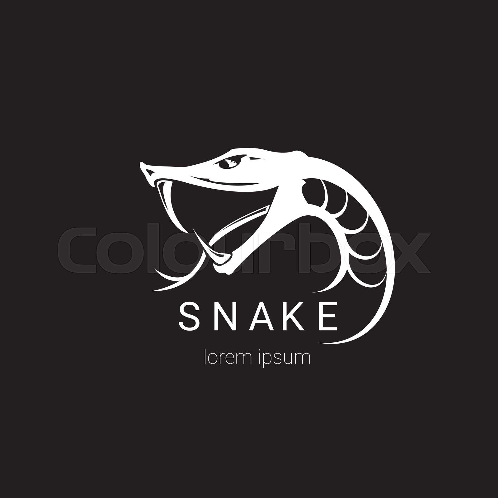 vector snake simple logo design element. Stock vector Colourbox