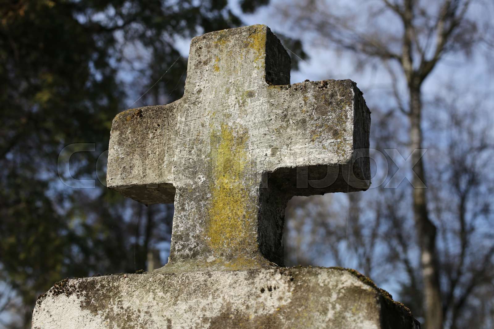 Gravestone cross | Stock image | Colourbox