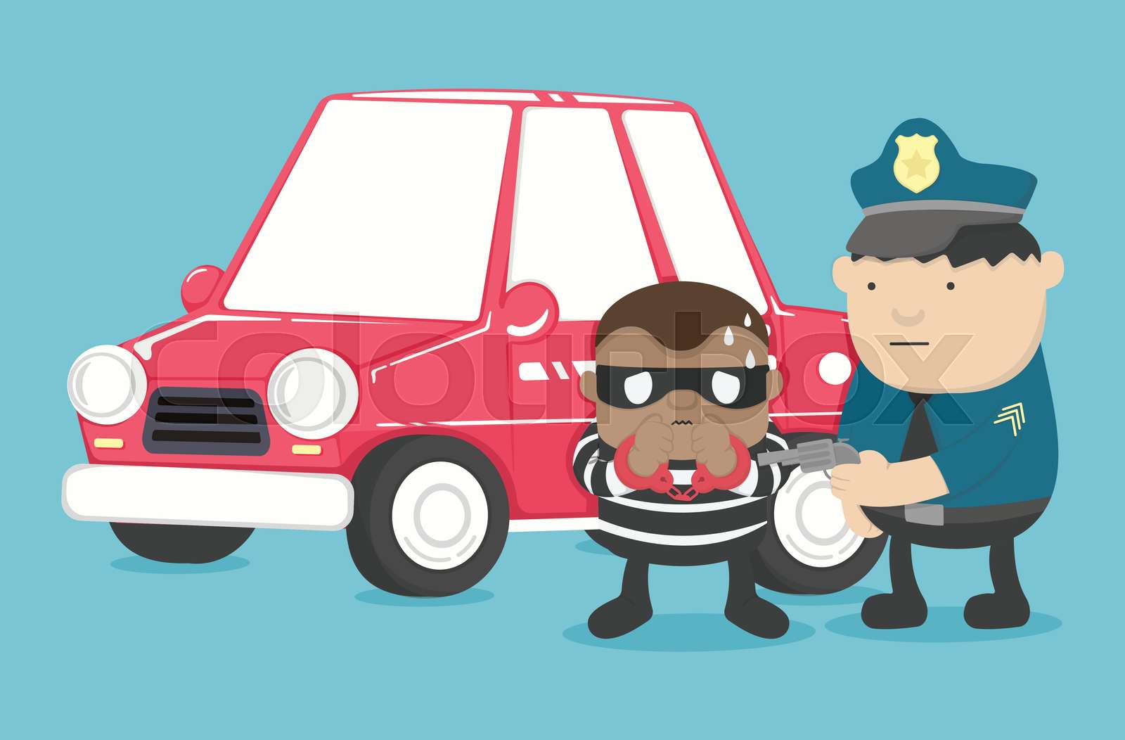 motor vehicle theft Stock vector Colourbox