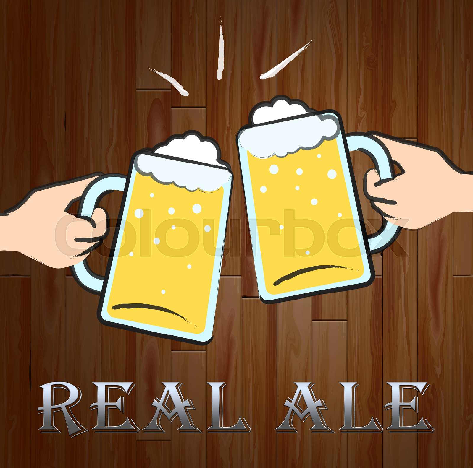Real Ale Meaning Unfiltered Beer And Hops Stock image Colourbox