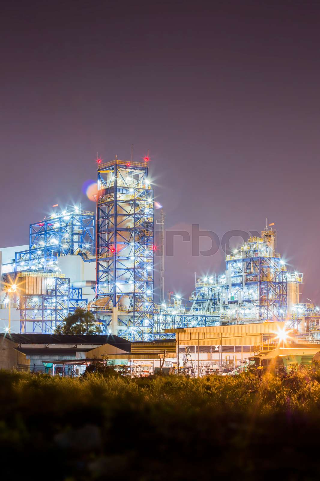 fabrik, turm, schlot Stock Bild Colourbox