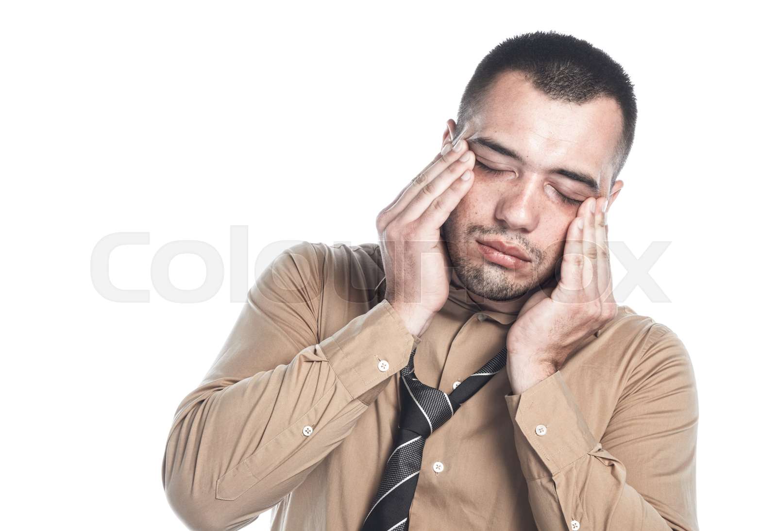 Sleepy Man Stock Image Colourbox