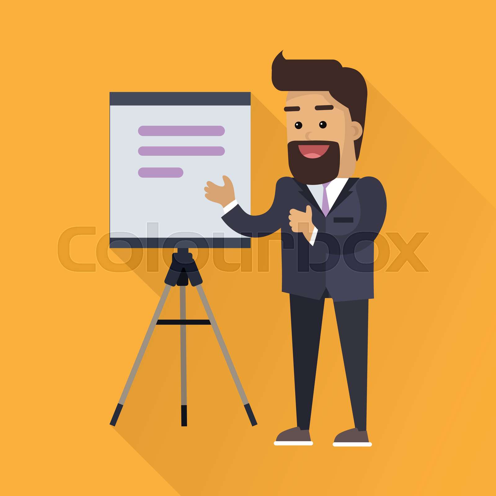 Presentation Concept Vector In Flat Style Design | Stock vector | Colourbox