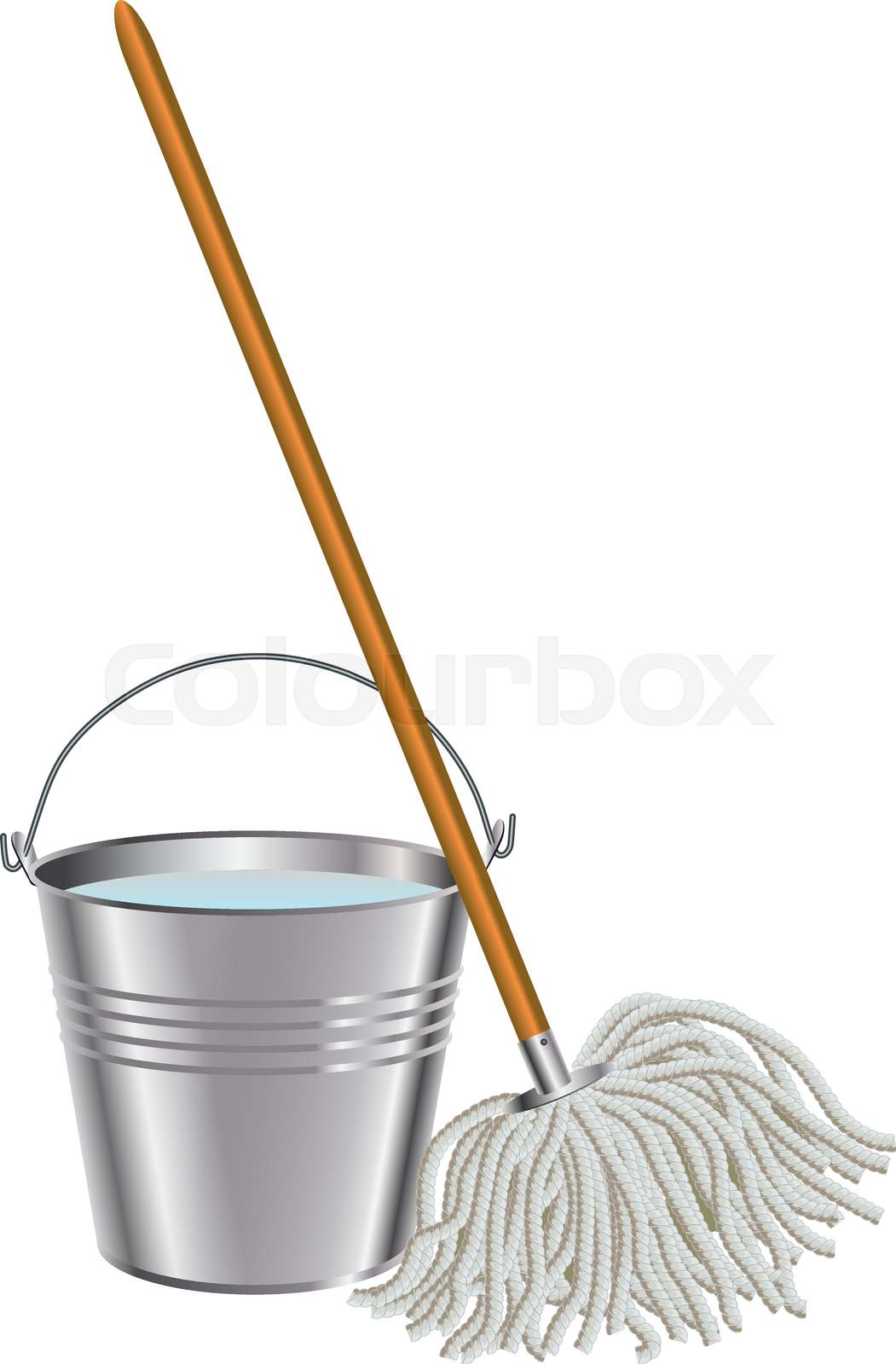 Mop and bucket Stock vector Colourbox