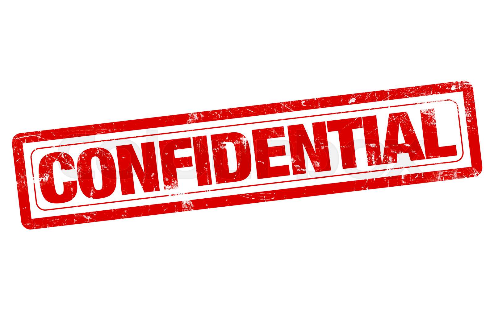 Confidential word red stamp text on white background | Stock image