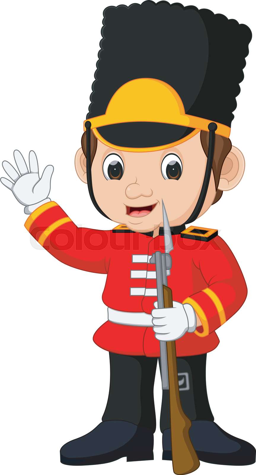 British guardsman cartoon Stock vector Colourbox