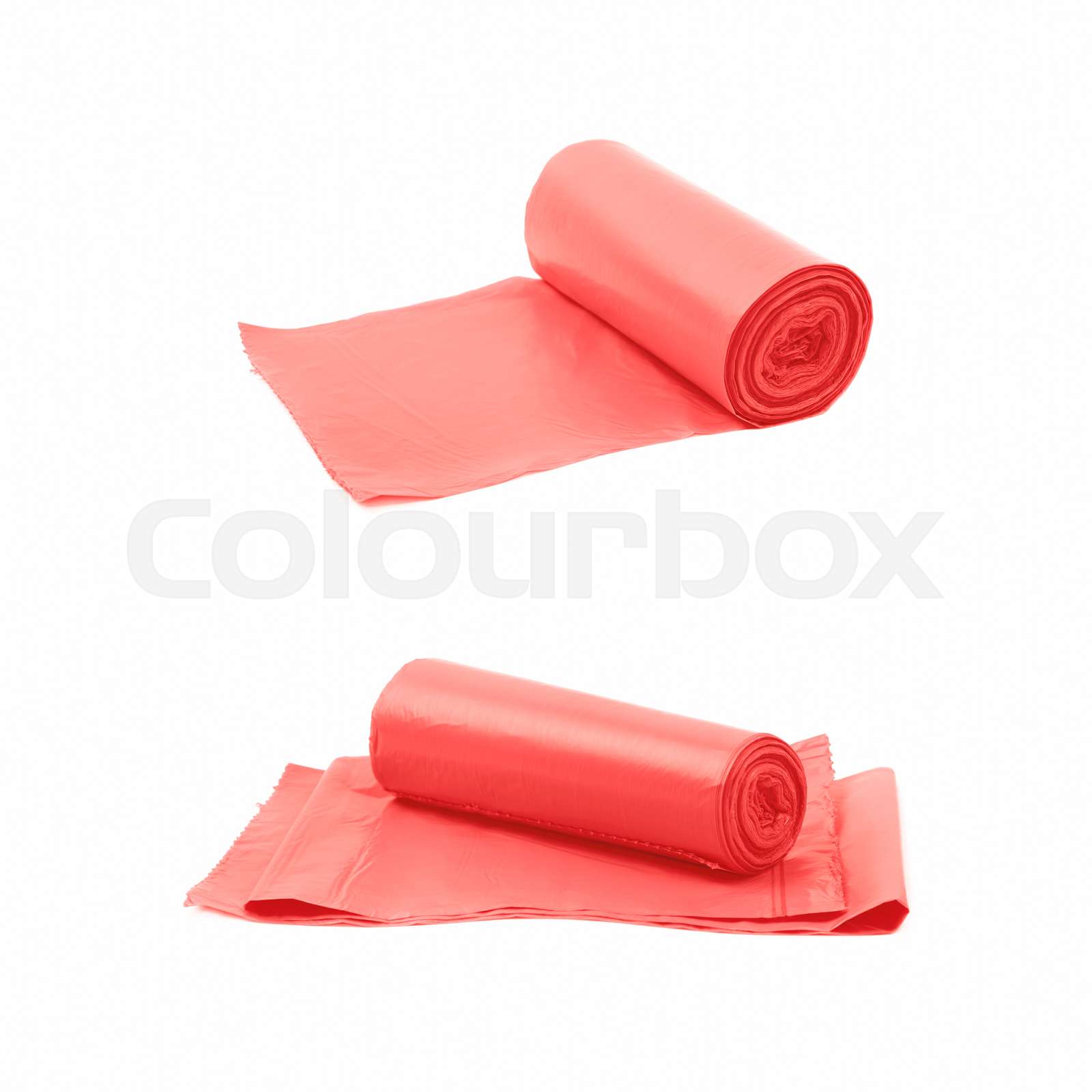 Trash Bag Roll Isolated Stock Image Colourbox