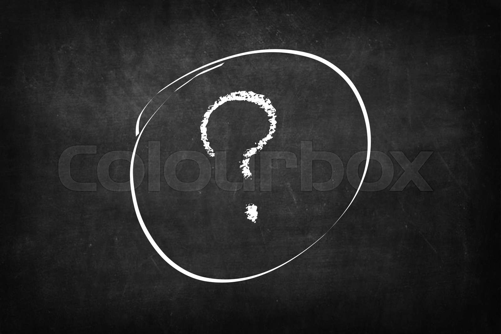 question mark on Blackboard Stock image Colourbox