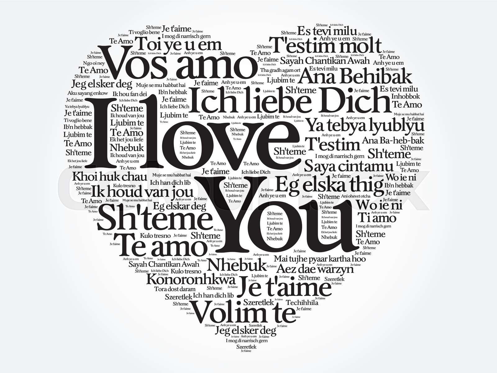 I Love You heart concept | Stock vector | Colourbox
