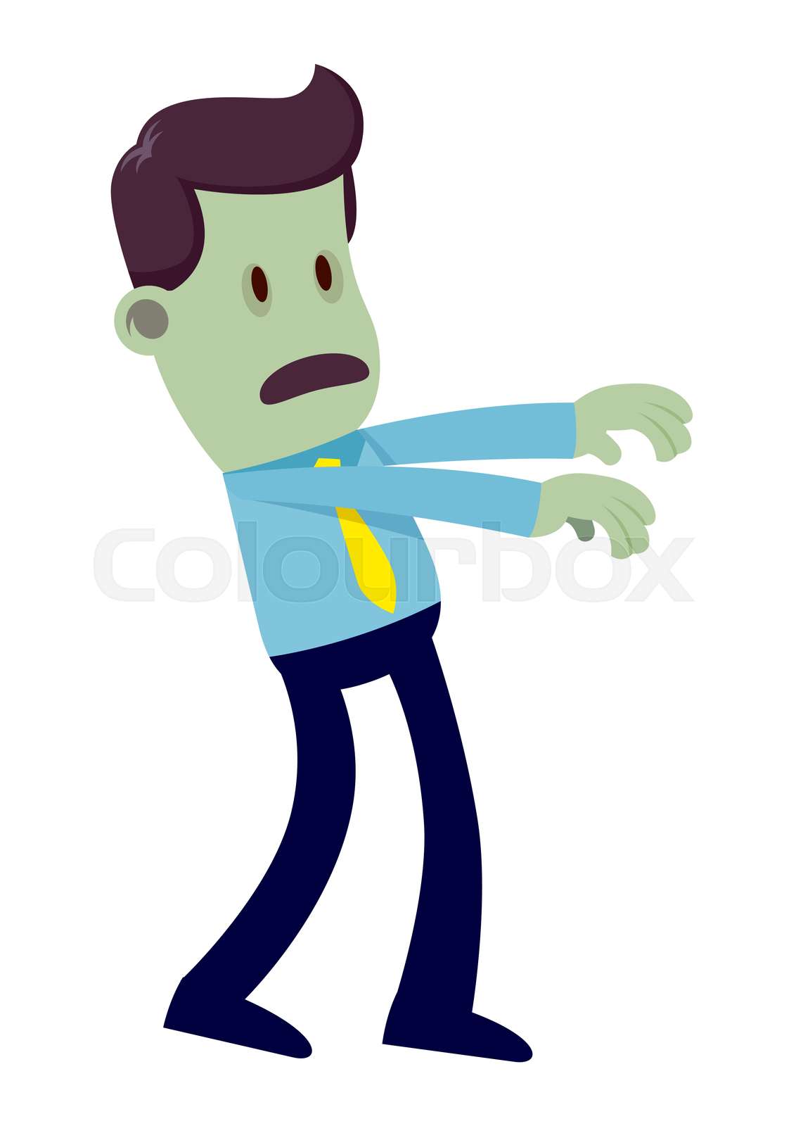 Zombie Businessman Walking | Stock vector | Colourbox