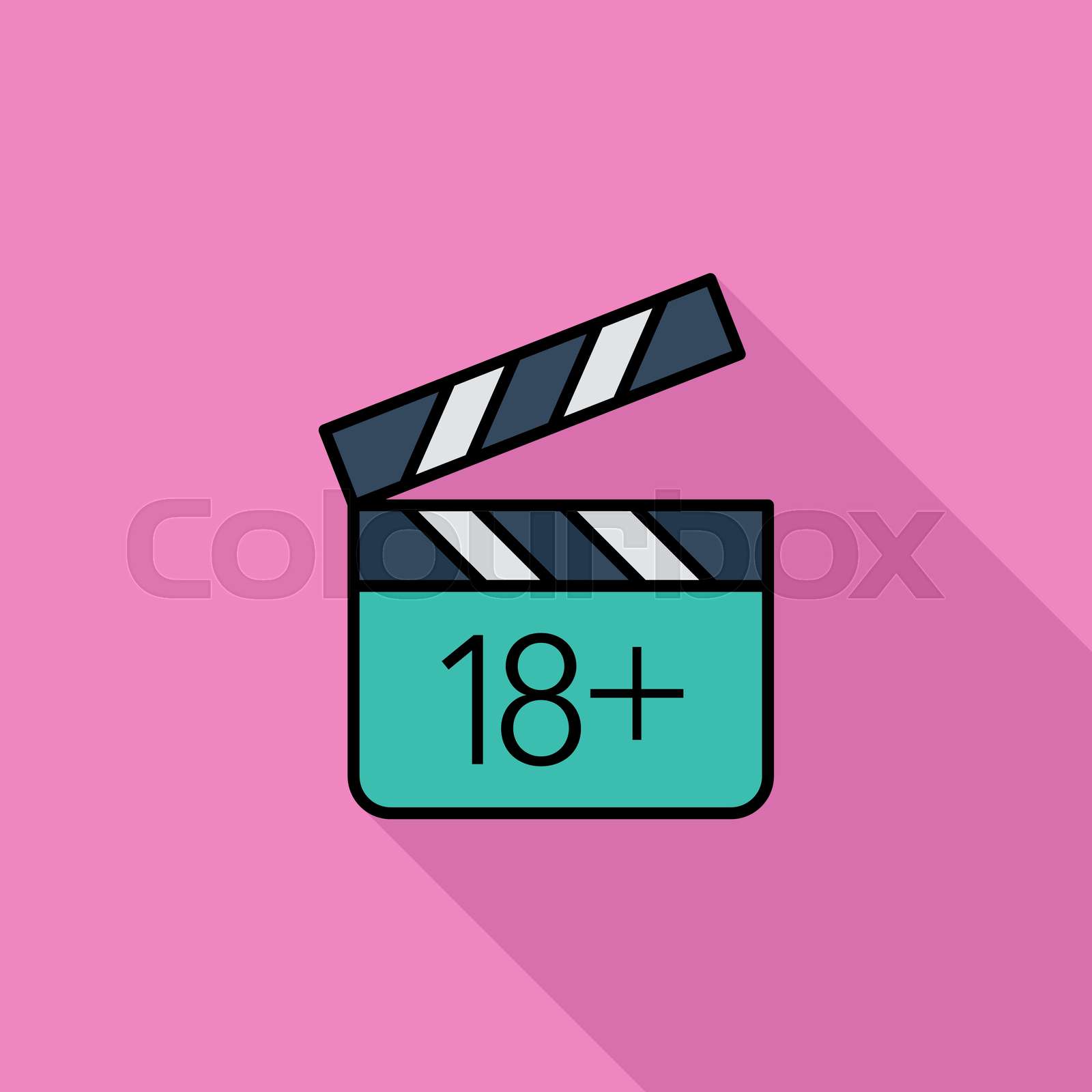 Adult movie clapper Stock vector Colourbox