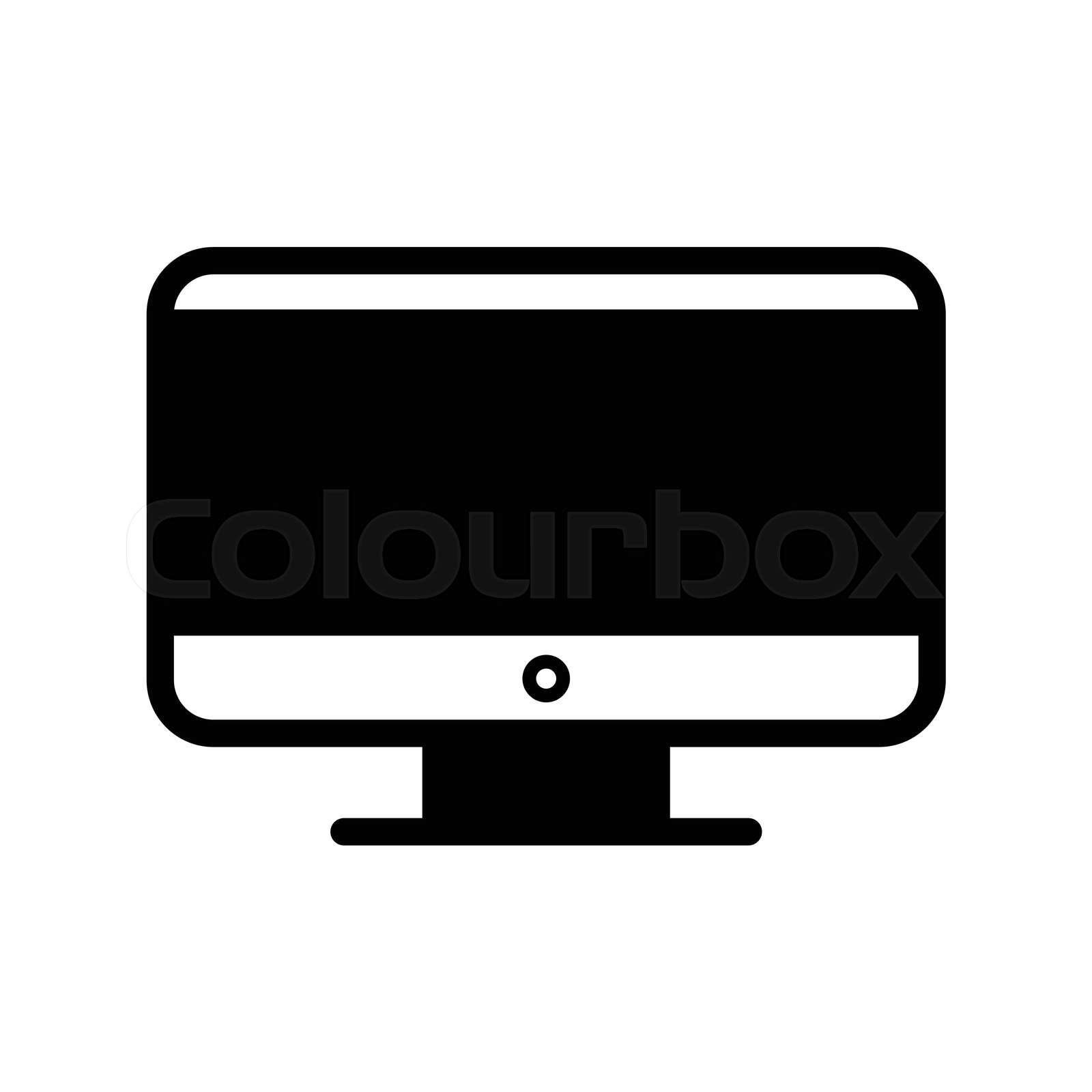 Computer icon isolated black | Stock vector | Colourbox