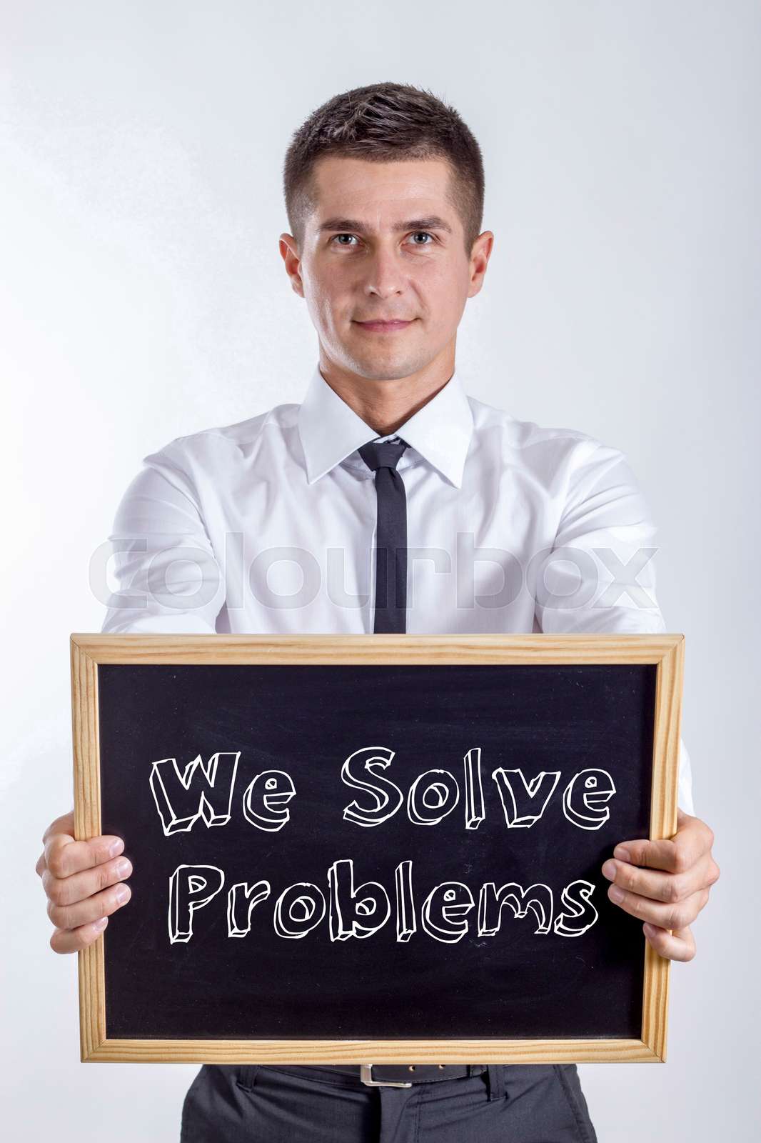 We Solve Problems Stock Image Colourbox