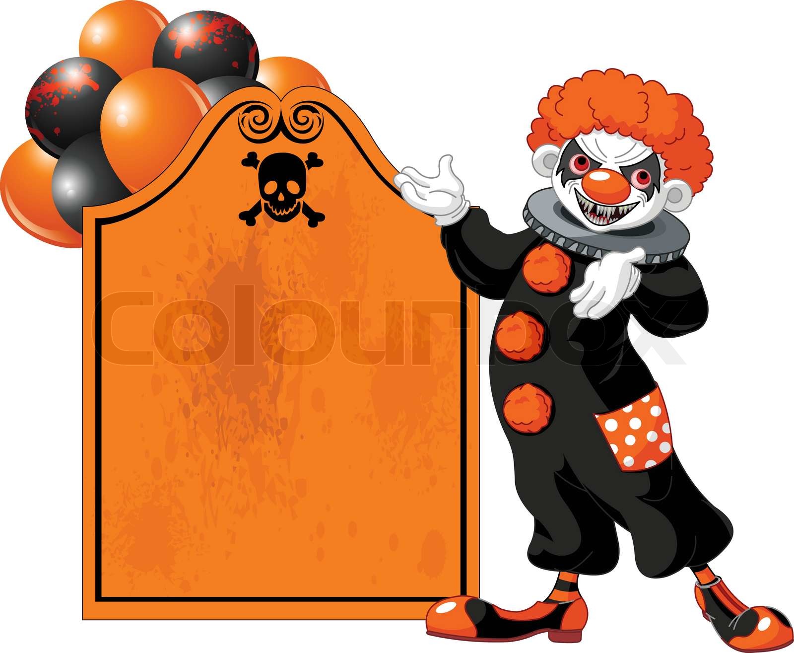 Scary Halloween Clown | Stock vector | Colourbox