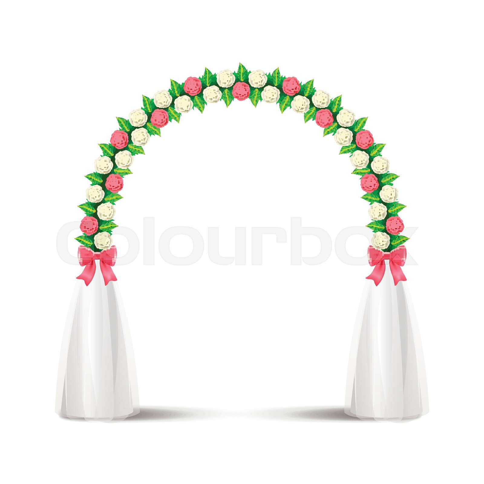 Wedding arch isolated on white vector | Stock vector | Colourbox