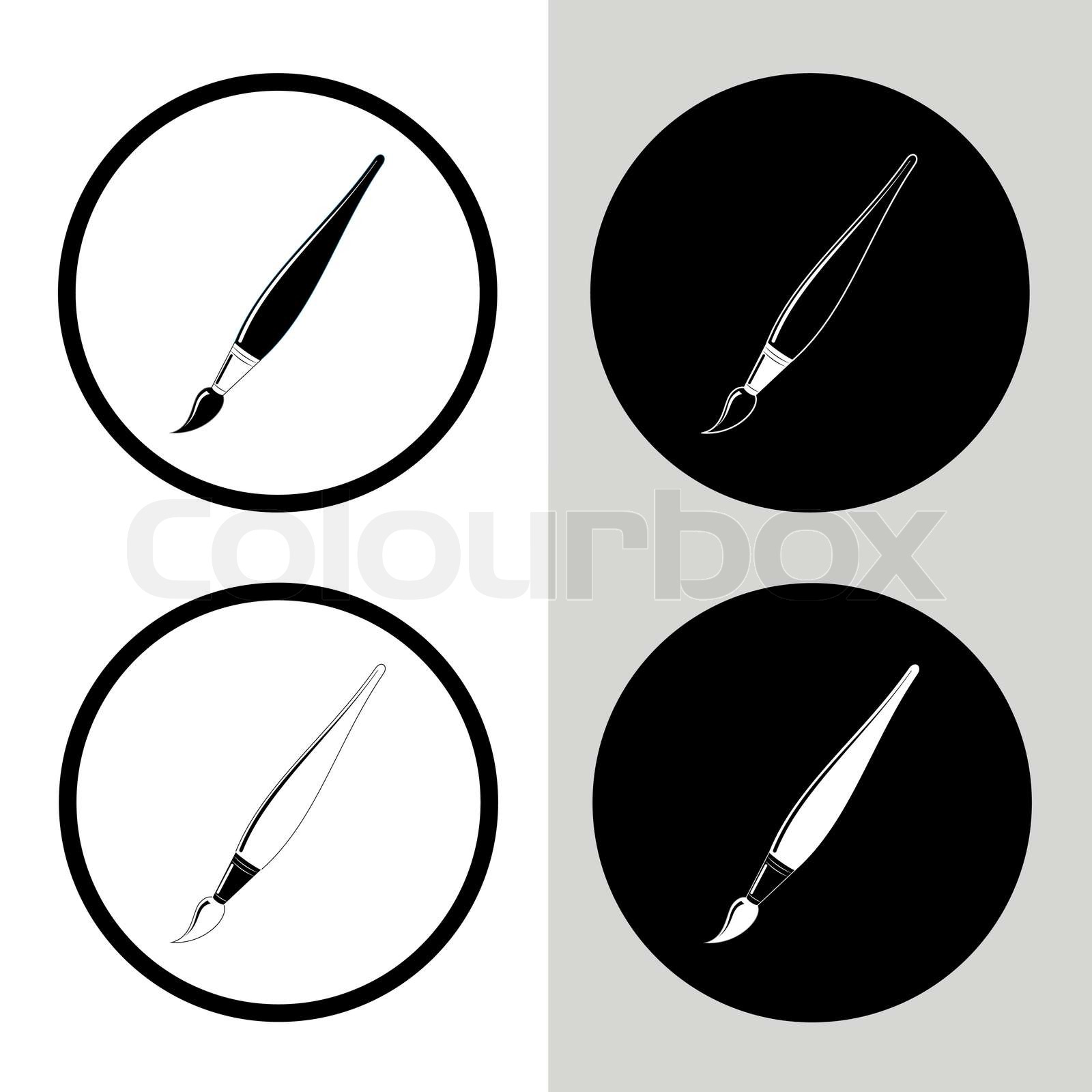 Vektor-Icons von Pinsel | Stock-Vektor | Colourbox