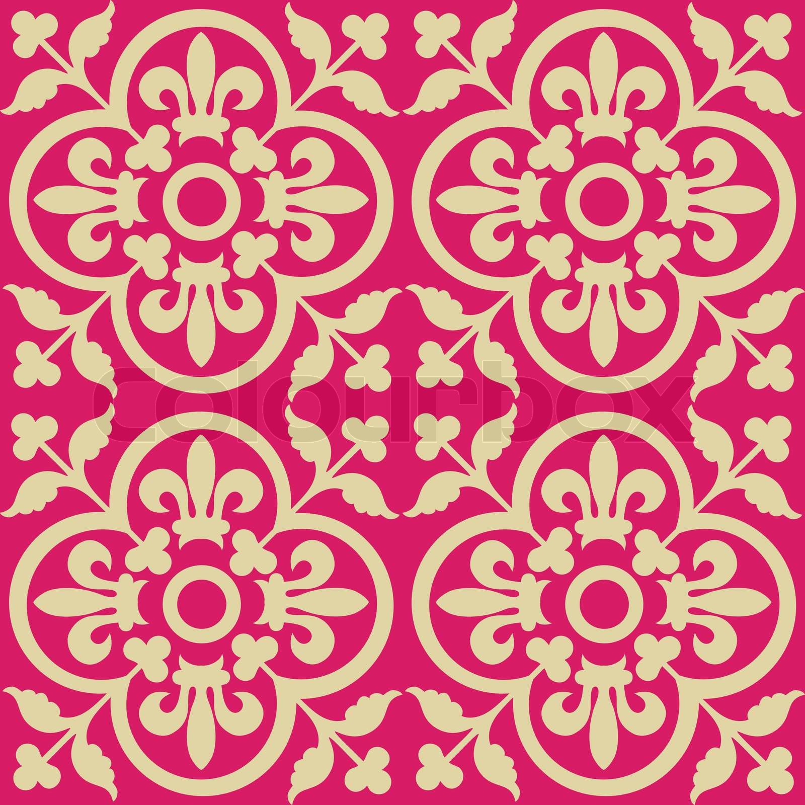 Red royal pattern Seamless wallpaper Retro background | Stock vector ...